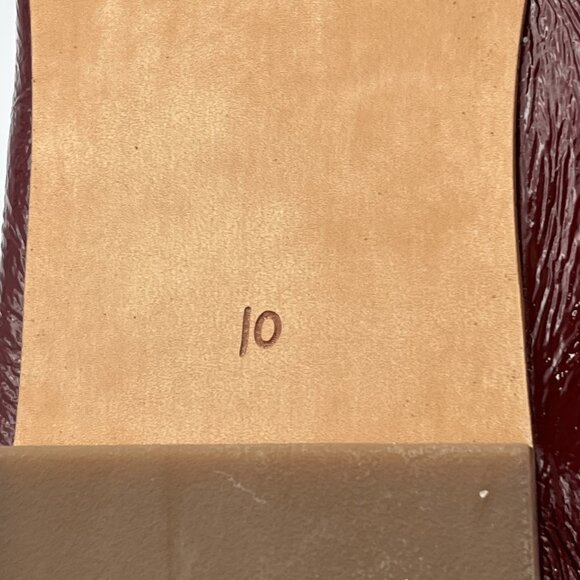 Sam Edelman Women’s Size 10 Felicia Flats Burgundy Red EUC Bow Fitted Signed - Picture 3 of 3